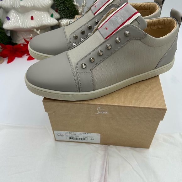 Christian louboutin Mens F. A. V. pique slip on sneakers size 44 made in Italy